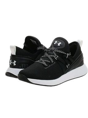 Under Armour Breathe Trainer Black White Mesh Sneakers - Women's Size 8